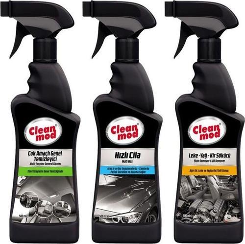Cleanmod 3'lü Oto İç Temizlik Koruma Seti 3 x 500 ml