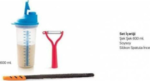 Hazırlık Seti - Silikon Spatula + Soysoy + Şekşek 3'lü 600 Ml