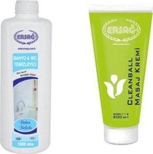 200 Ml Cleanball Masaj Kremi + Bahar Kokulu Banyo Wc Temizleyici 1000 Ml