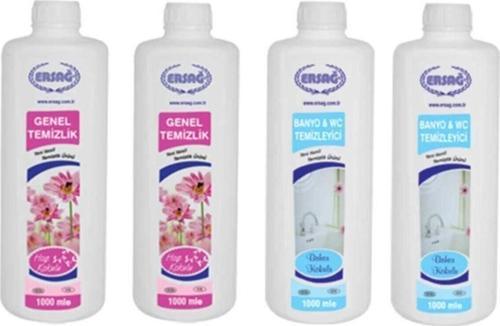 Genel Temizlik * 2 Adet + Bahar Kokulu Banyo & Wc Temizleyici * 2 Adet 1000 ml