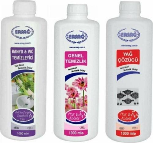 Genel Temizlik + Banyo Wc+ Yağ Çöz 3'lü Set 1000 ml