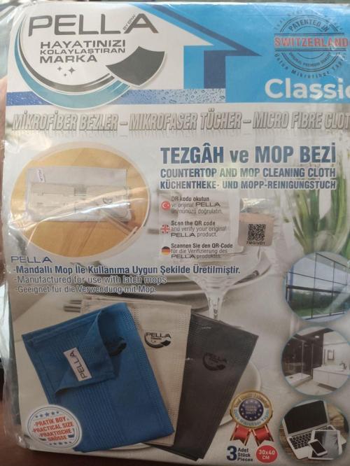 Classic 40x30 Cm 3'lü Mikrofiber Temizlik Bezi, Cam, Araba Silme Bezi, Mutfak,