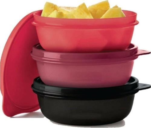 Şeker Kap 300ml 3'lü Kırmızı Bordo Siyah