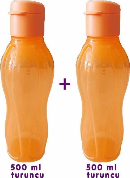 Şişe Suluk Matara 500 ML Turuncu 2 li Set