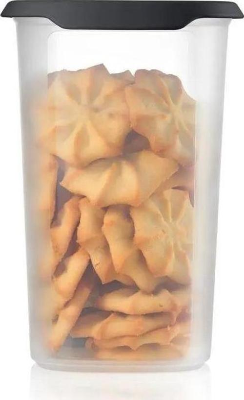 Siyah Oval Saklama Kabı Tek Dokunuş Kapaklı Cosmos Serisi Hava Geçirmez Gıda Saklama 1.8 Litre
