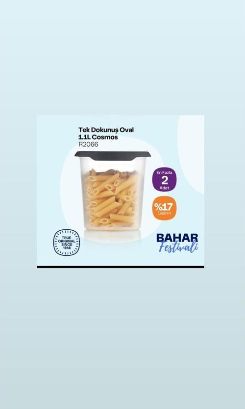 TEK DOKUNUŞ OVAL 1.1L SAKLAMA KABI