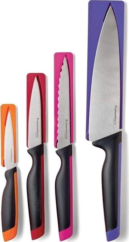 U Serisi Bıçak seti 4 lü şef bıçağı, domaates bıçağı, çok amaçlı, meyve bıçağı
