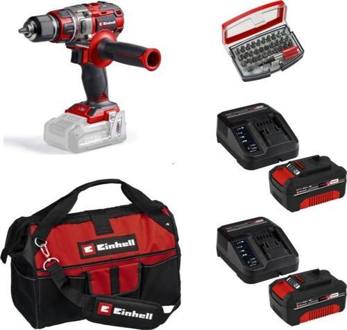 Tp-Cd 18/80 Li Bl Solo Darbesiz Vidalama + 2 x 4 Ah Akü ve 32 Parça Uç Seti (45/29 kumaş çanta)