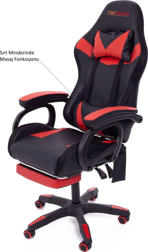 Sports Vıbro Oyuncu Koltuğu Masaj Özellikli Gaming Chair