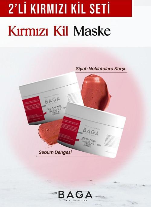 Kırmızı Kil Maske 2'li