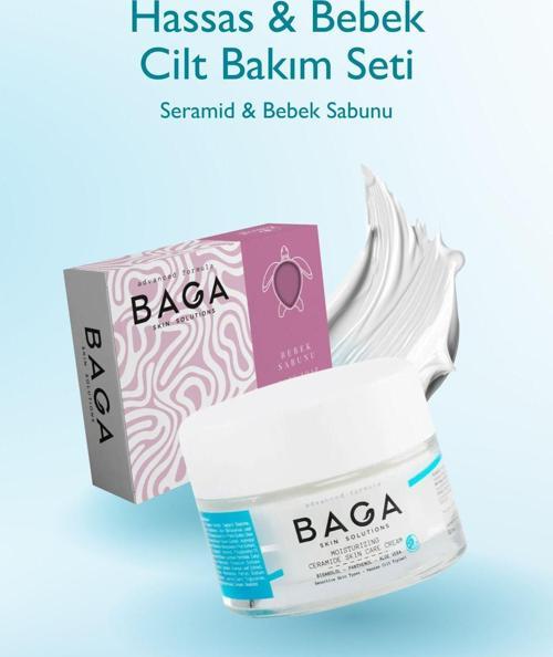 Hassas Ciltler Ve Bebekler İçin Cilt Bakım Seti Yara Yanık Sivilce Seramid Krem & Bebek Sabunu