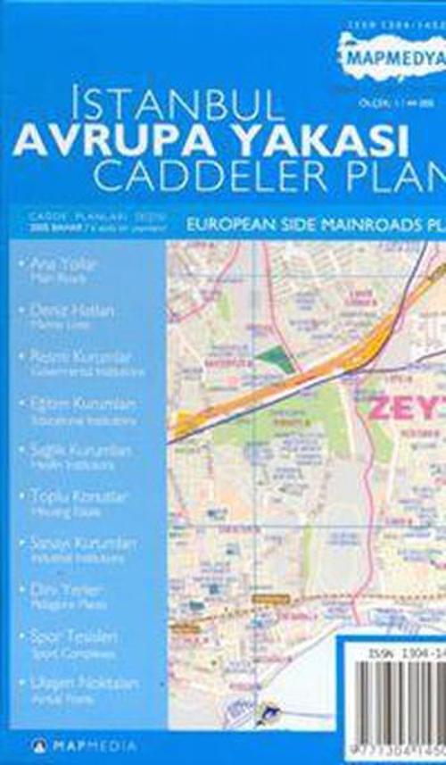 Kentmap İstanbul Avrupa Caddeler Haritası