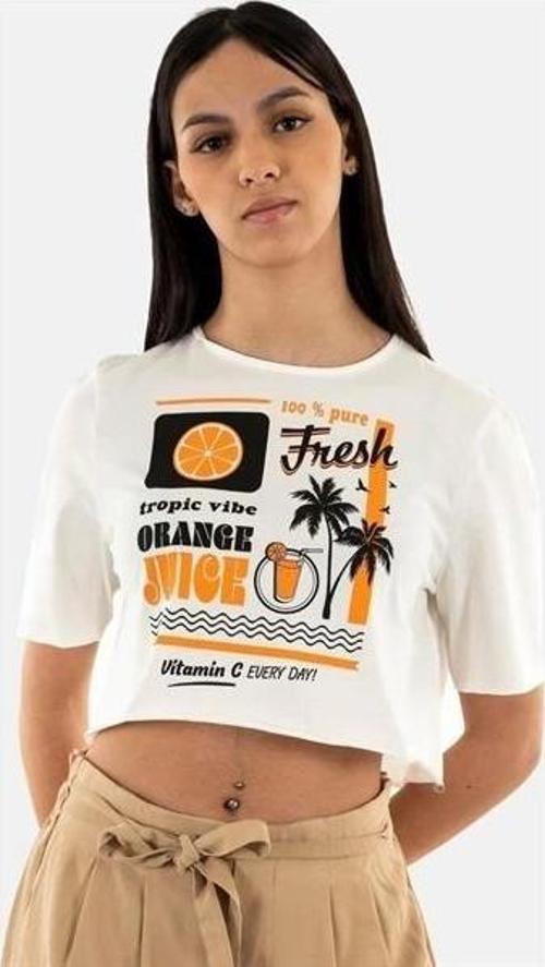 Baskılı Crop T-Shirt