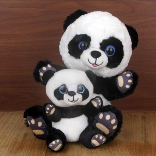 Toprockstore Sevimli Panda Anne Ve Yavrusu 28 Cm 15 Cm