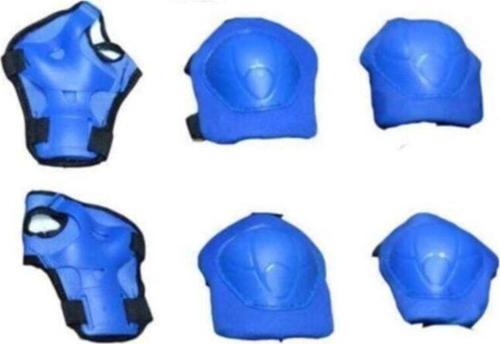 Çocuk Dizlik Dirseklik Bileklik Koruyucu Set 6 Parça Çocuk Guvenlık Seti Mavi Renk