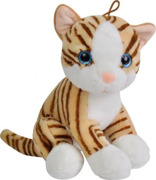 Toprockstore Peluş Kedi Oyuncak 25 Cm Kahverengi Çizgili Kedi Oyuncak