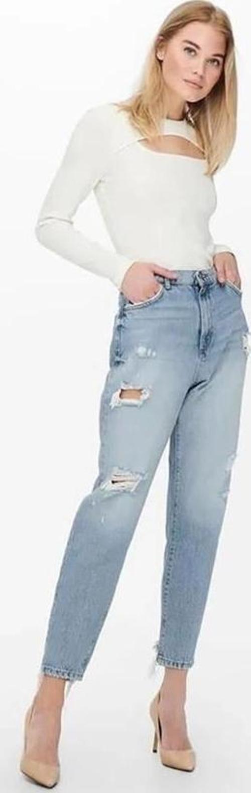 Carrot Fit Yırtık Mom Jean
