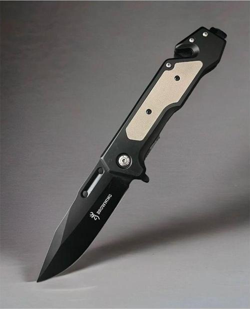 Kişiye Özel Browning Serisi Çelik Yarı Otomatik Kamp Kurtarma Outdoor Bıçağı