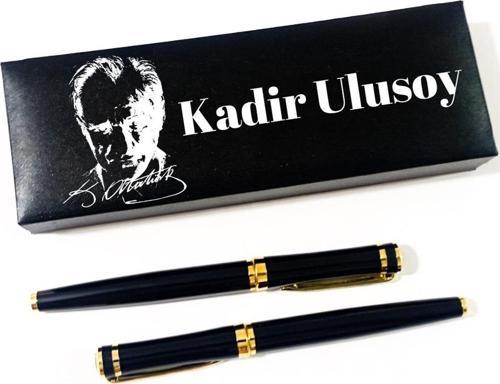 Atatürk Sulietli Kutu Kişiye Özel 2'li Roller ve Dolma Kalem Seti