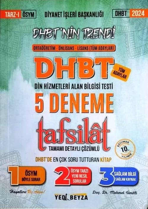 2024 DHBT Tafsilat Tamamı Detaylı Çözümlü 5 Deneme