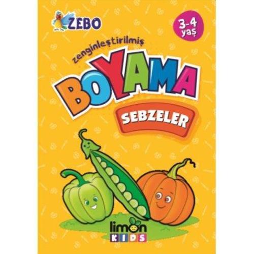 Limon Kids 3 4 yaş Zenginleştirilmiş Boyama Sebzeler