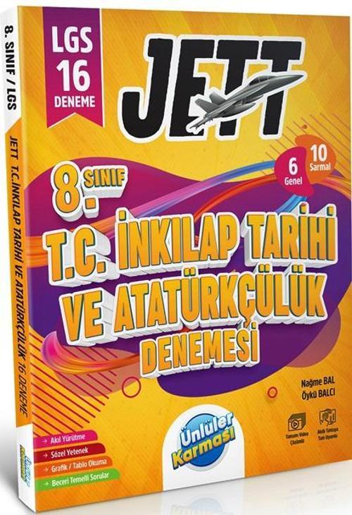 8. Sınıf LGS T.C. İnkılap Tarihi ve Atatürkçülük 16 Deneme JETT Serisi
