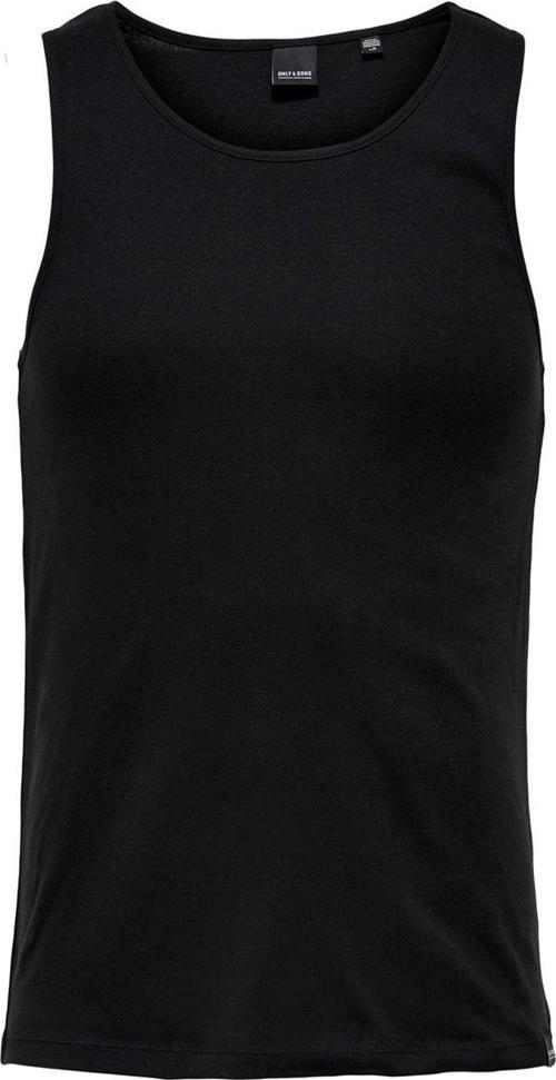Erkek Slim Düz Fit Siyah Atlet Tank Top - 22022666