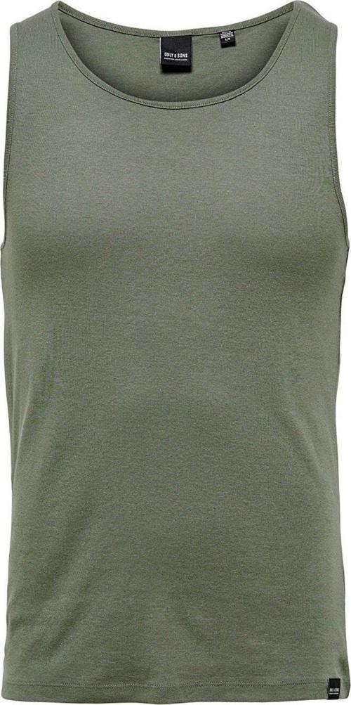 Erkek Slim Düz Fit Yeşil Atlet Tank Top - 22022666
