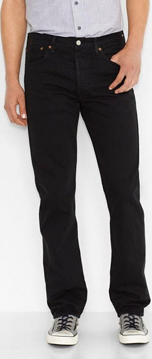 Levis 501 Original Erkek Jean Siyah Kot Pantolon - A7735-0019