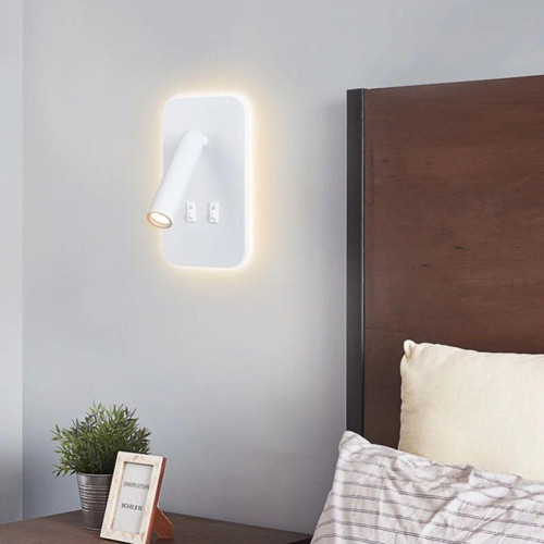 13 W Led Tuvalu Yatak Başı Aplik - Gün Işığı (3000K) - Beyaz - Ct-5253B