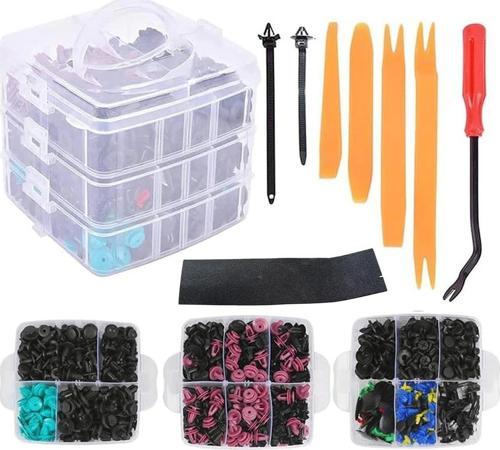 Ayt Powermaster PM-26823 Oto Araç Tampon Tutucu Klipsi Plastik Bağlantı Ekipmanları 696 lı Set Torpito Plastik Parça