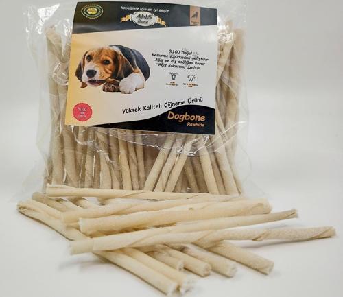 Puppy Burgu Beyaz Çubuk Kemik Eko 50'li Torba Çiğneme Kemiği