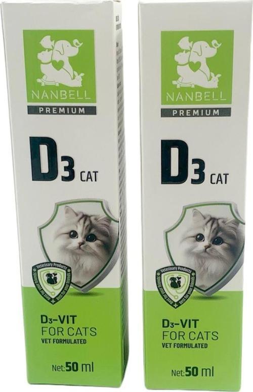2 Kutu Kediler İçin D Vitamini Takviyesi 50 Ml