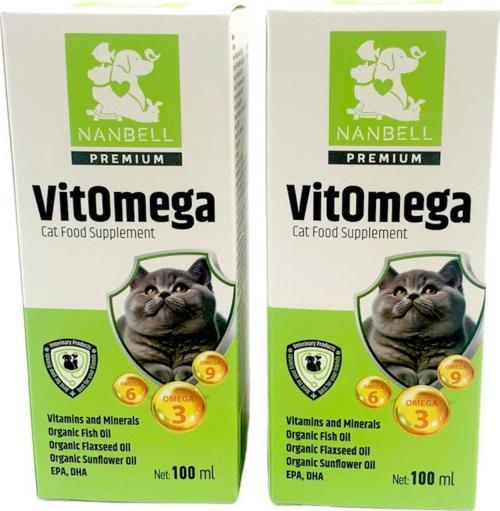 2 Kutu Kediler İçin VitOmega 100 ml