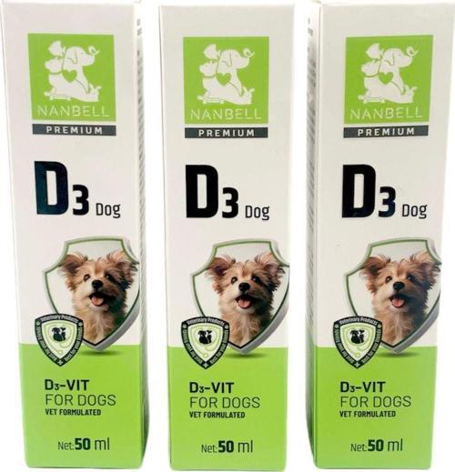 3 Kutu Köpekler İçin D Vitamini Takviyesi 50 Ml