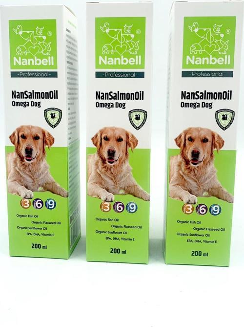 3 kutu Köpekler İçin NanSalmonOil Omega 3-6-9 200ml 