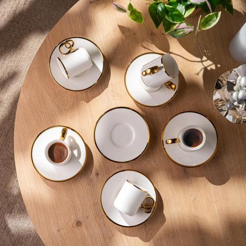 Wedding 90 ml 6'lı Kahve Fincan Takımı