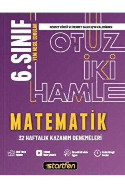 6. Sınıf - Matematik 32 Hamle Kazanım Denemeleri