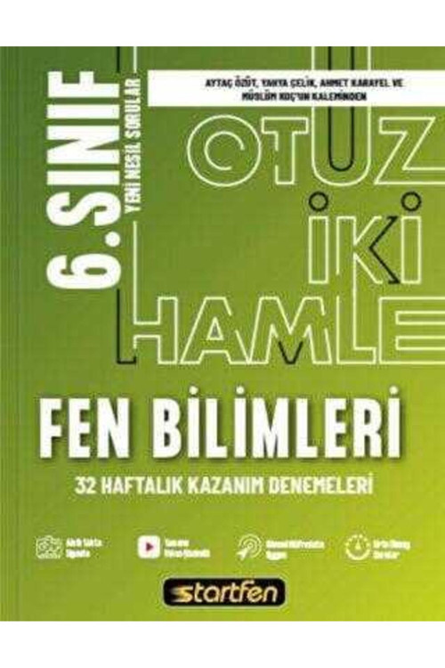 6. Sınıf - Fen Bilimleri 32 Hamle Kazanım Denemeleri