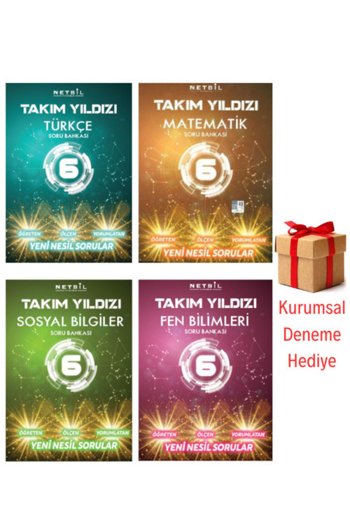 Netbil Yayıncılık 6. Sınıf Takım Yıldızı Seti, Soru Bankası (Türkçe, Matematik, Fen, Sosyal)