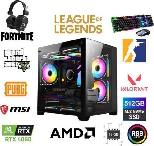 DFS Gaming DS2025B RYZEN 5 5600X-B550M-RTX 4060 8GB-16GB RAM-512GB M.2 SSD-WI FI-OYUNCU BİLGİSAYARI