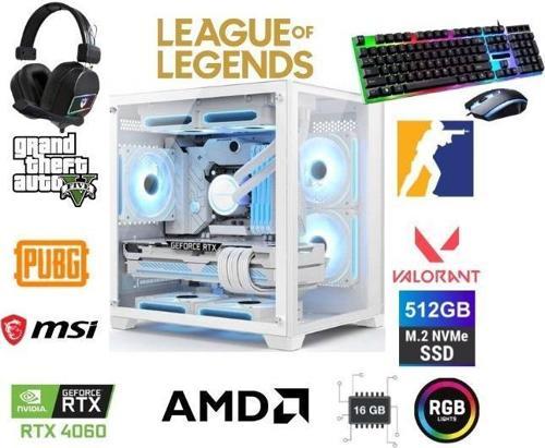 DFS Gaming DS2025W RYZEN 5 5600X-B550M-RTX 4060 8GB-16GB RAM-512GB M.2 SSD-WI FI-OYUNCU BİLGİSAYARI