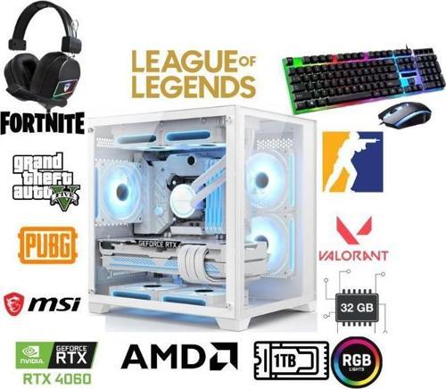 DFS Gaming DS2026W RYZEN 7 5700X-B550M-RTX 4060 8GB-32GB RAM-1TB M.2 SSD-WI FI-OYUNCU BİLGİSAYARI