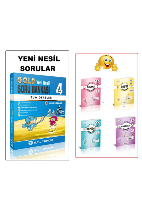 Gold Yeni Nesil Soru Bankası 4 Yeni Ürün !! ! & Çoklu Zeka 4. Sınıf 4'lü Set
