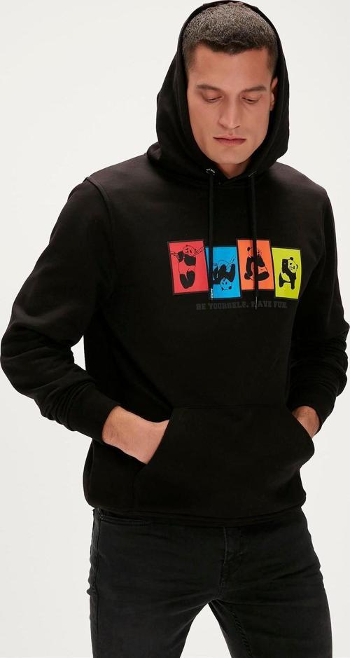 Fun Hoodie Siyah Kapüşonlu Erkek Sweatshirt
