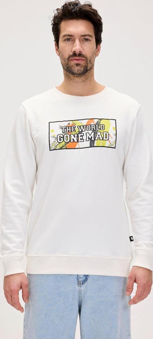 Caen Beyaz Erkek Baskılı Sweatshirt