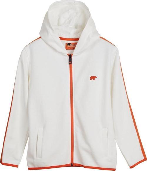 Darrel Full-Zip Beyaz Çocuk Kapüşonlu Sweatshirt