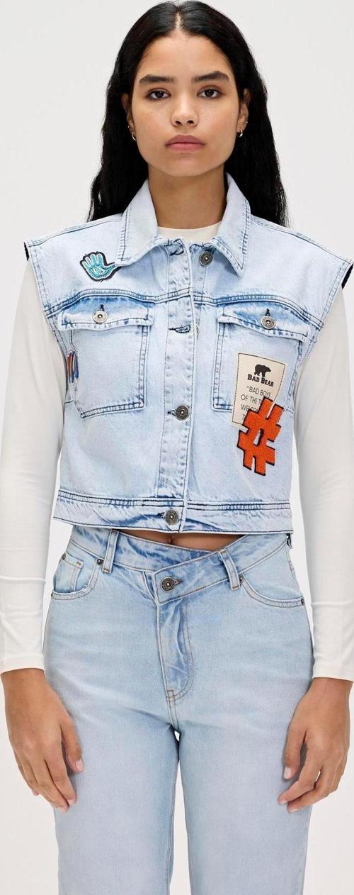Joanne Ocean Blue Kadın Denim Yelek