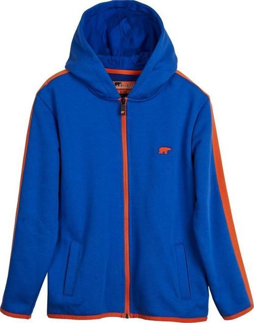 Darrel Full-Zip Saks Mavisi Çocuk Kapüşonlu Sweatshirt