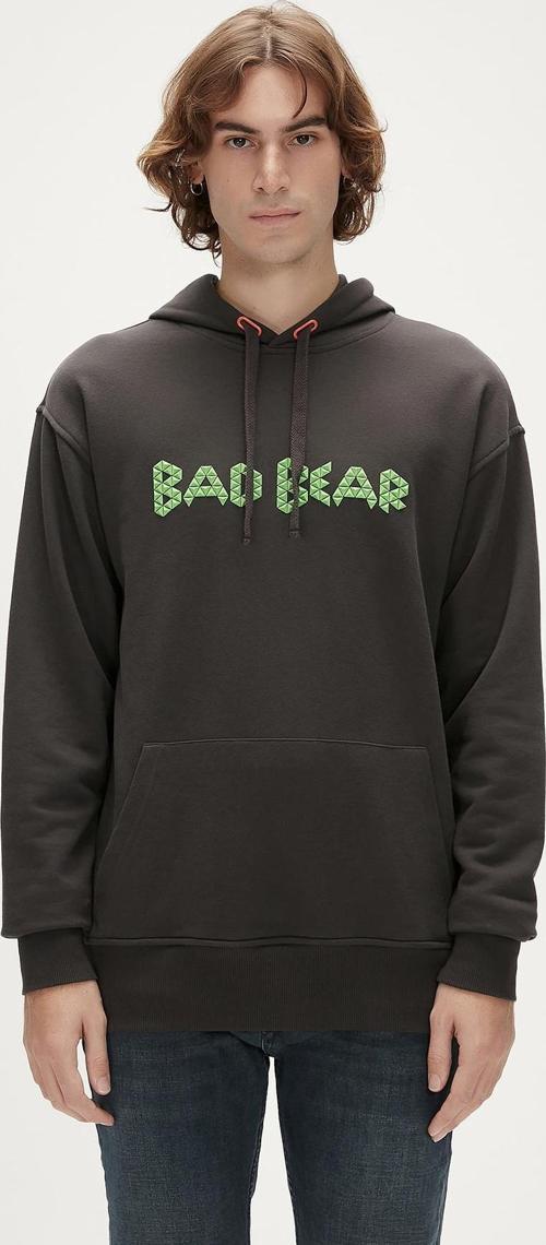 3D Bad Hoodie Antrasit Kapüşonlu Erkek Sweatshirt
